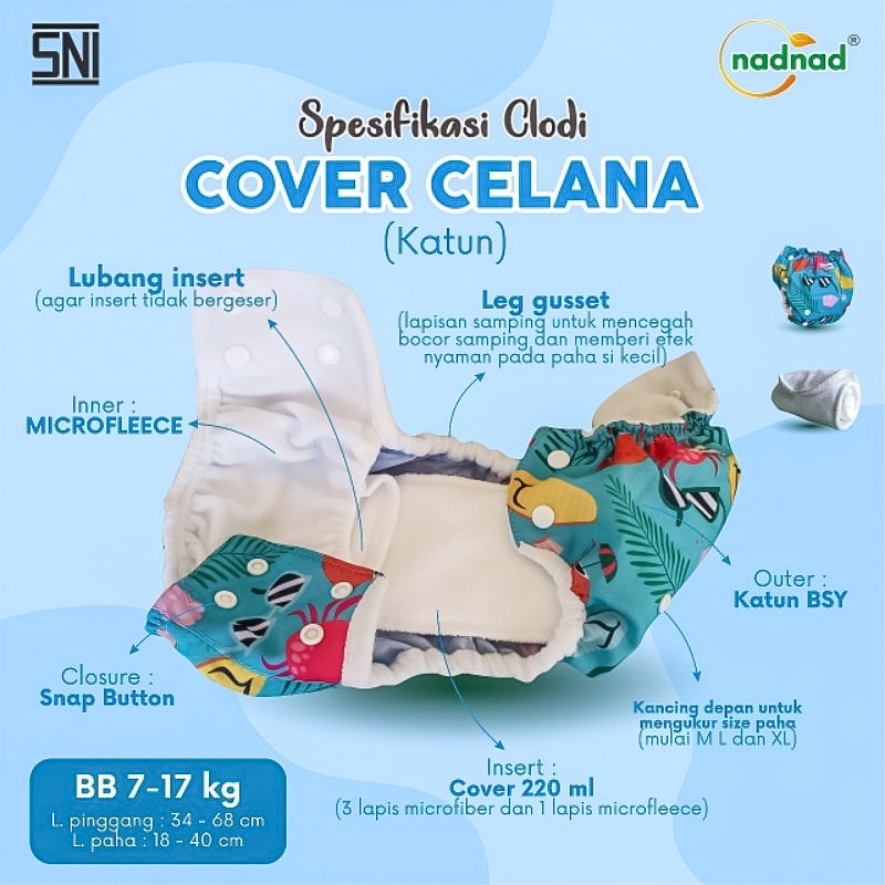 Nadnad Indonesia Nadnad Clodi Bayi  3-17 kg