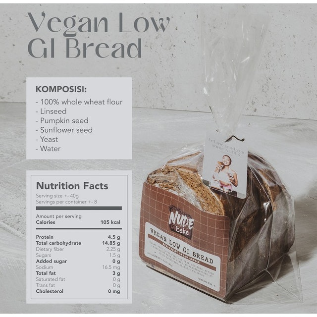 Wijaya Raya Nude Bake Vegan Low GI Multiseed Loaf