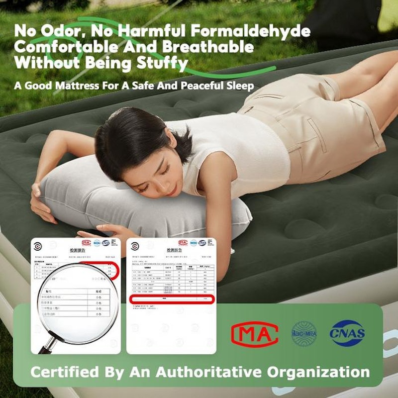 MODOFO Inflatable Bed Hijau 200 x 180 x 25 cm 3
