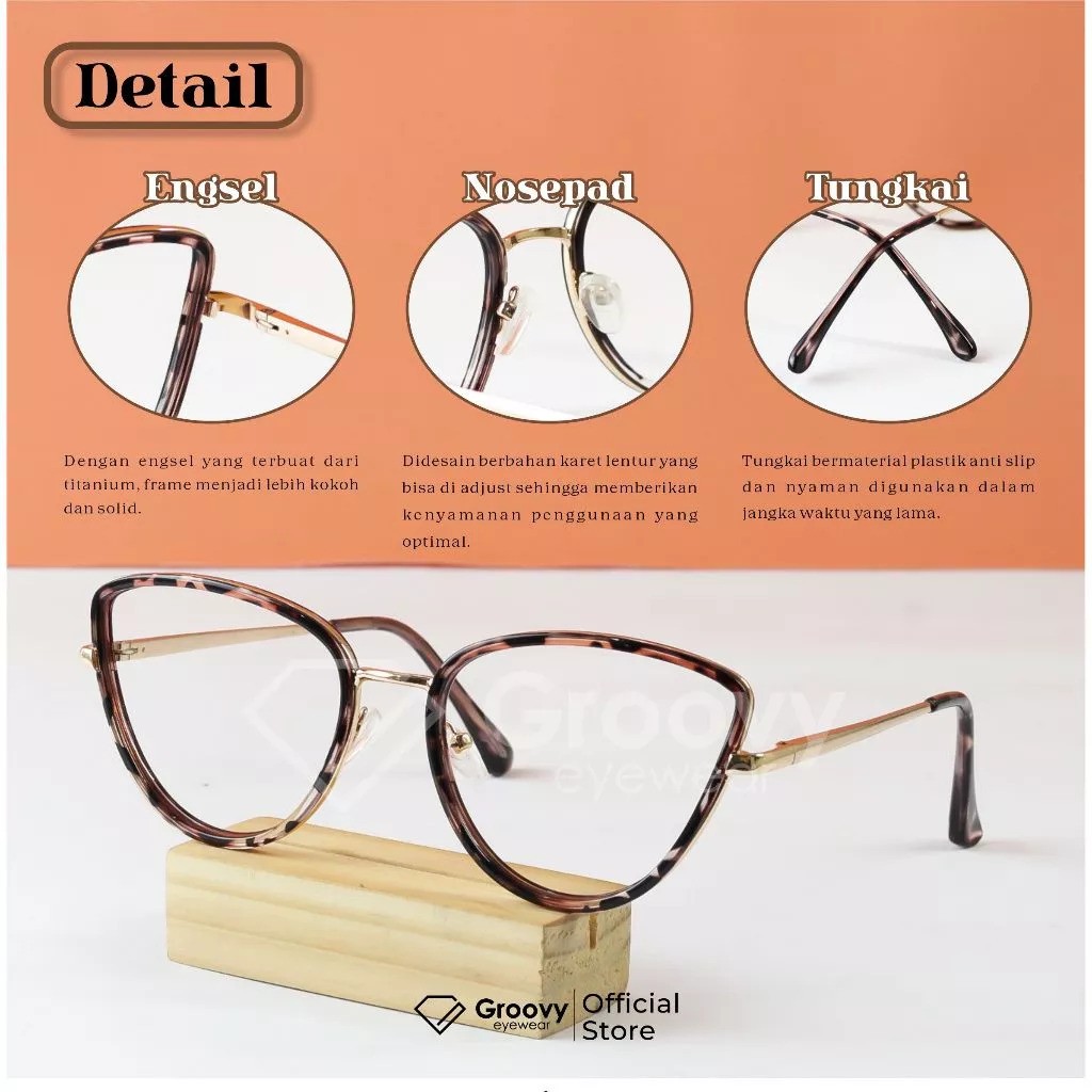 Urban Azkara Tirtha Groovy Eyewear Frame Syifa Leopard