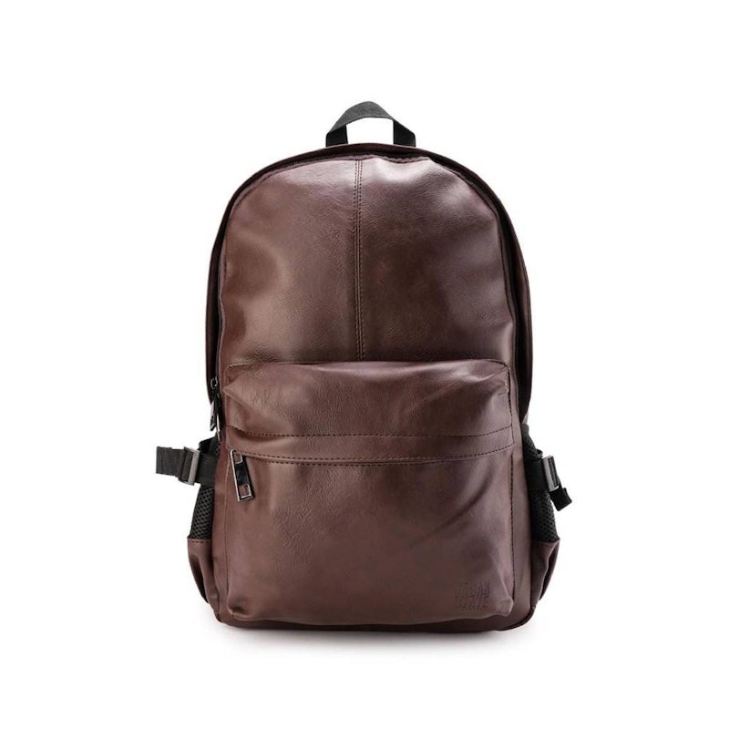 Urban State Distressed Leather Mesh Backpack 1