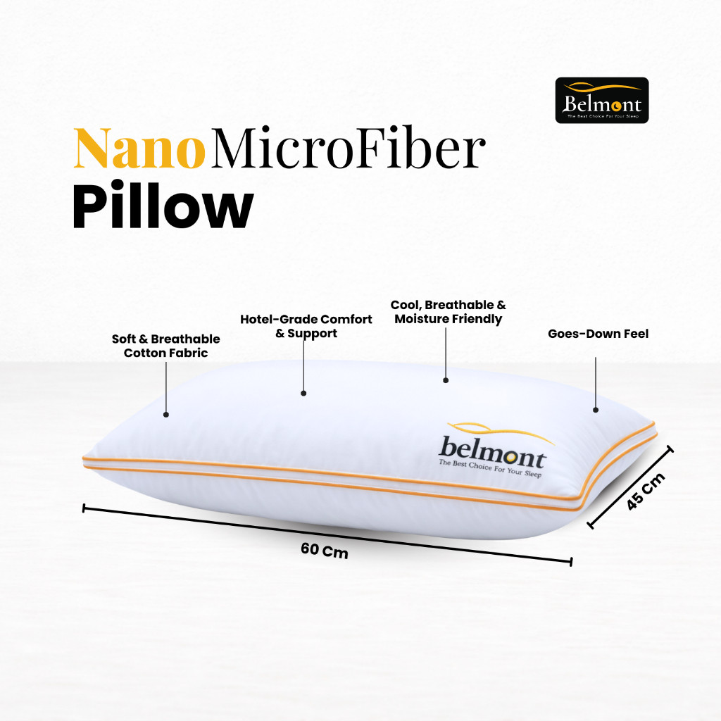 Belmont Mattress Intertama Perkasa Belmont Pillow Nanomicrofiber Ultra Soft Down Feel