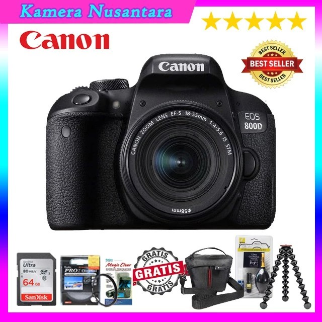 Canon EOS 800D Kit EF-S 18-55mm f/4-5.6 IS STM