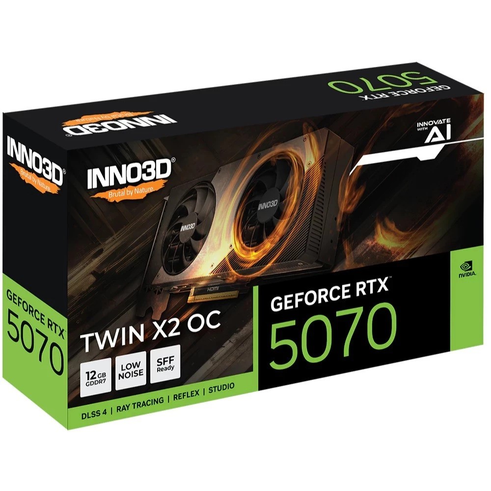 Synnex Metrodata Indonesia INNO3D VGA NVIDIA GEFORCE RTX 5070 TWIN X2 OC 12GB GDDR7