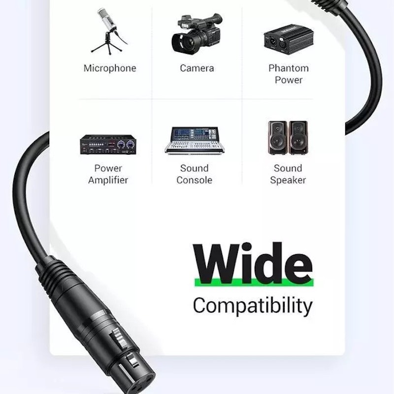 Ugreen Kabel XLR Microphone Female to Aux 3.5mm 5