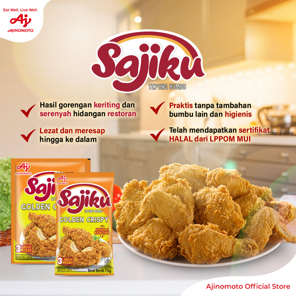 Ajinomoto Sajiku® Tepung Bumbu Golden Crispy