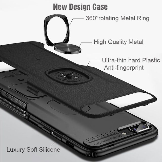  Xiaomi Redmi Note 8 Hard Case Ring Carbon Thunder