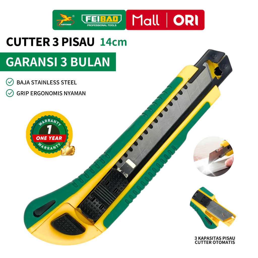 Feibao Tools Indonesia Feibao Cutter 3 Pisau F32-3