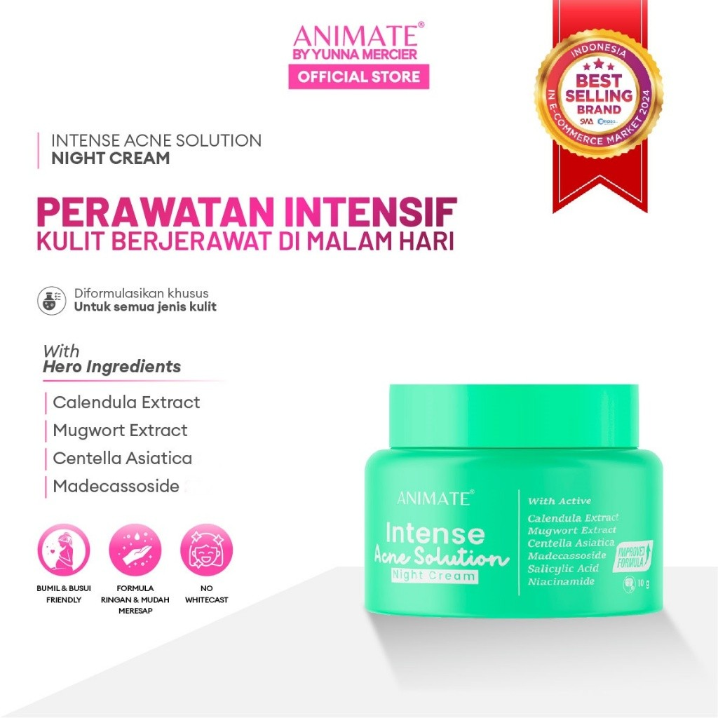 Pesona Estetika Internasional Animate Intense Acne Solution Night Cream