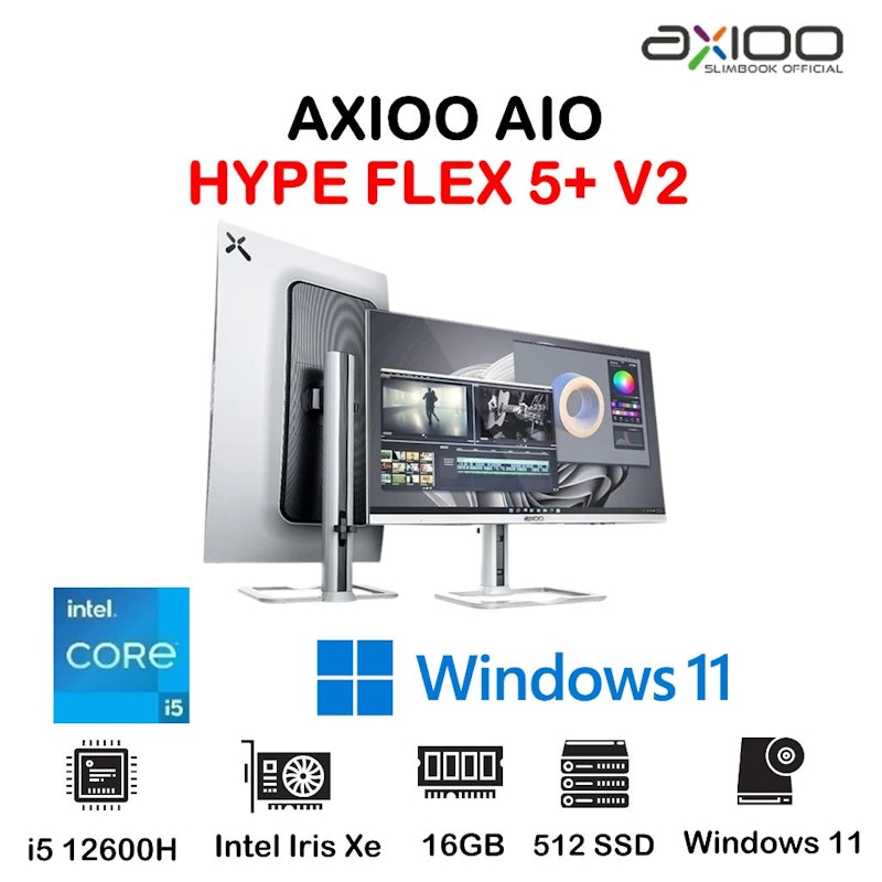 Axioo All in One Hype Flex 5+ V2 Core i5 12600H 16GB/512GB