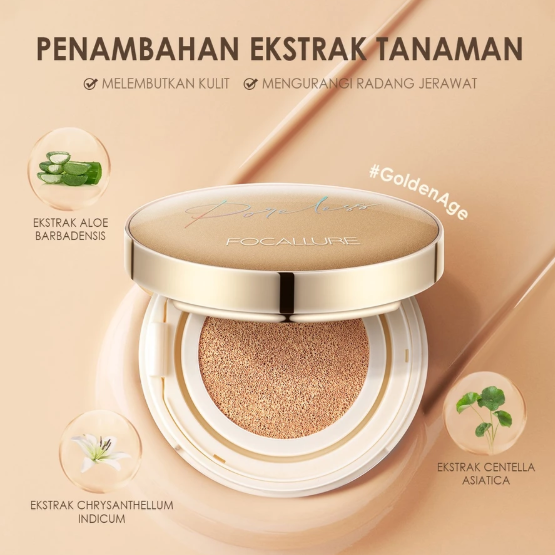 FCL Internasional Indonesia FOCALLURE Poreless BB Cushion #104 Natural Tan