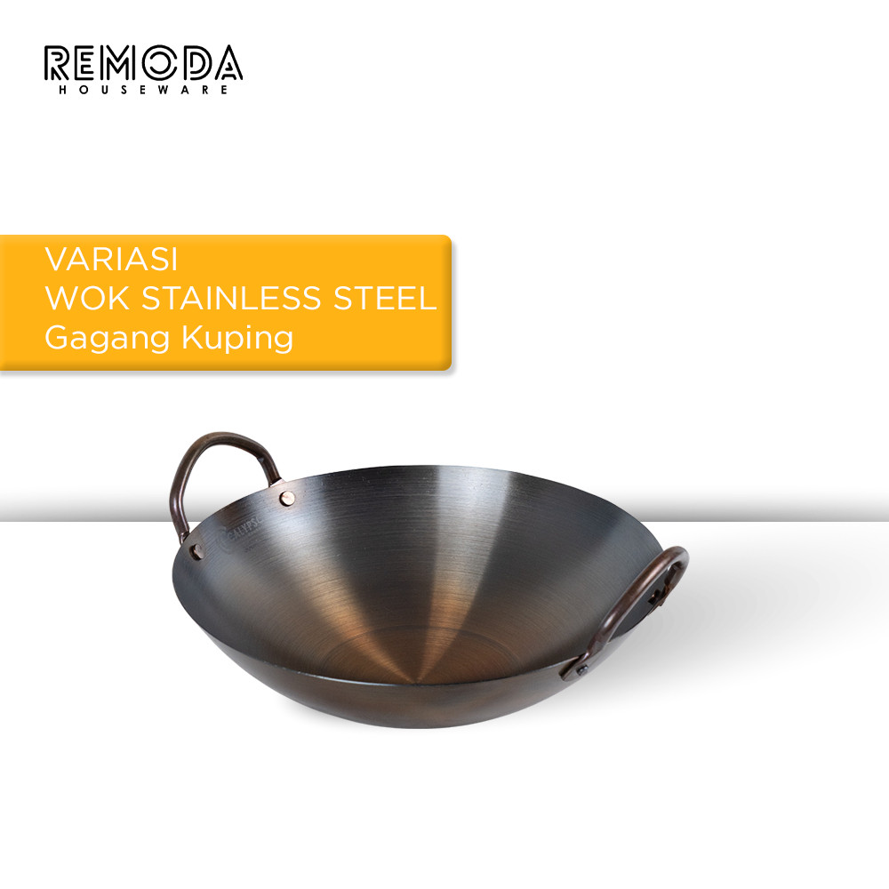 Calypso Onomane Wok Stainless Steel Gagang Kuping 34 cm 3
