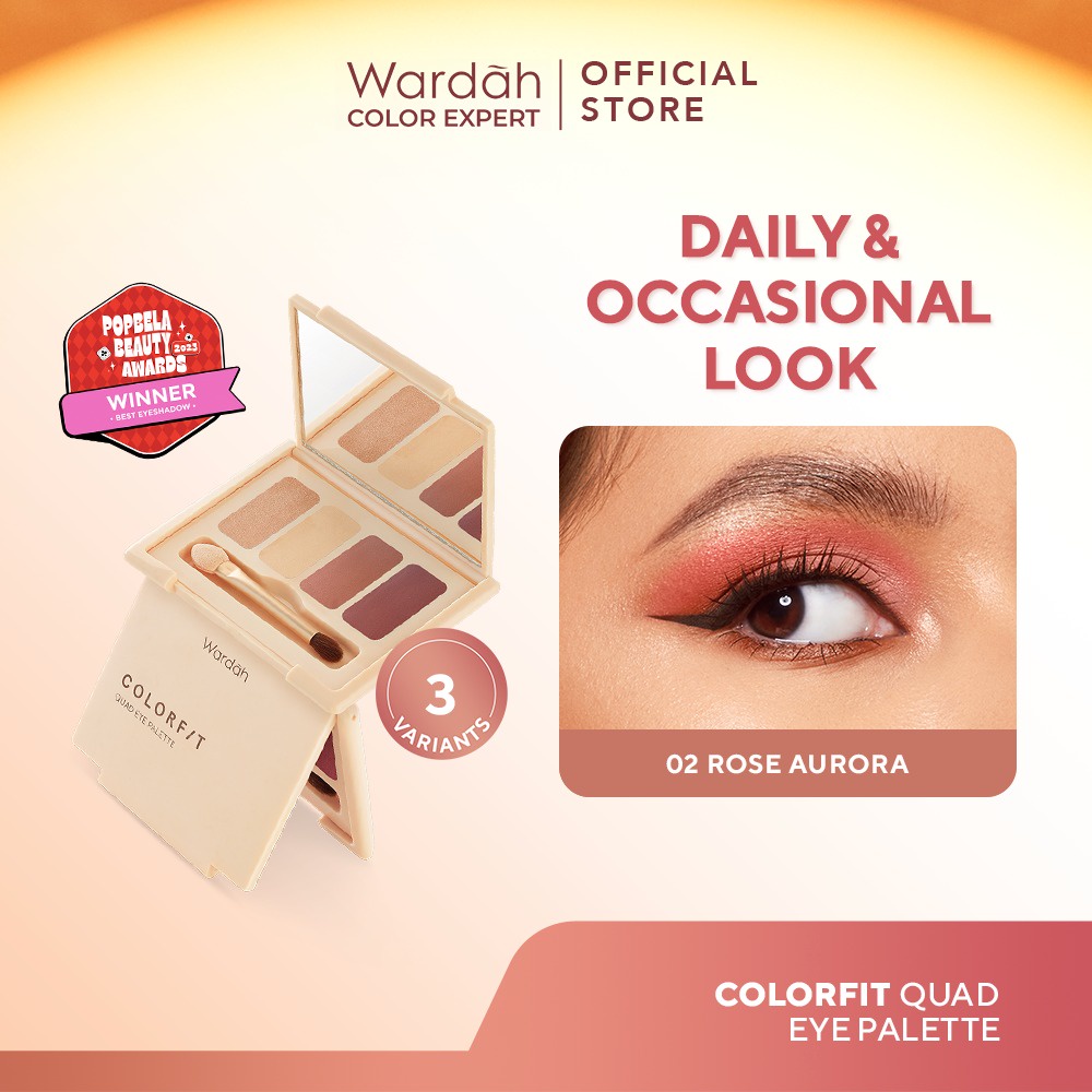 Paragon Technology and Innovation Wardah Colorfit Quad Eye Palette 02 Rosé Aurora