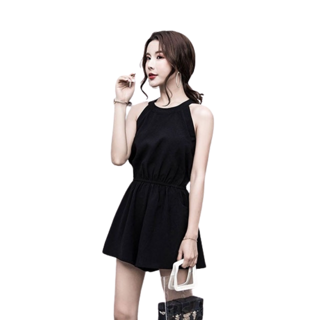Korean Jumpsuit Sleeve Less 1386