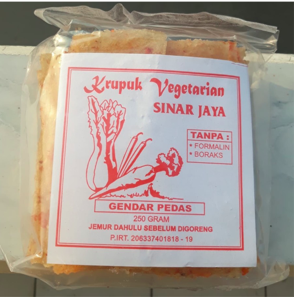 Krupuk Vegetarian Gendar Pedas