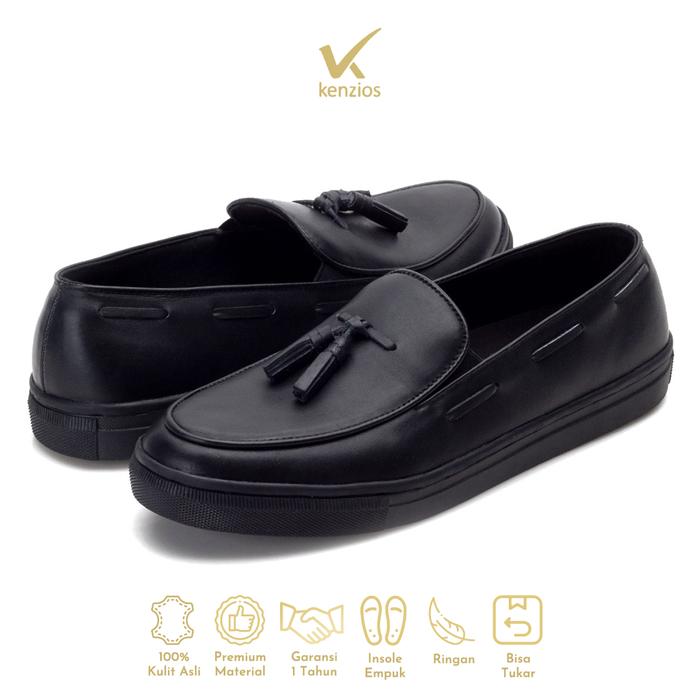 Sepatu Kreasi Anak Bangsa Kenzios BILL 2.0 Full Black Series