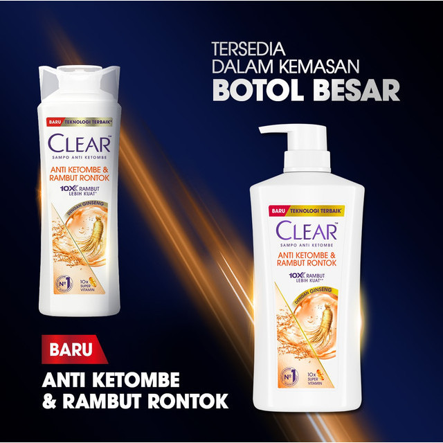 Unilever Sampo CLEAR Anti Ketombe & Rambut Rontok 