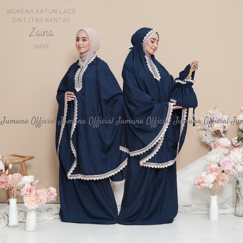 Jumuna Mukena Katun Dewasa 2in1 Zaina 2