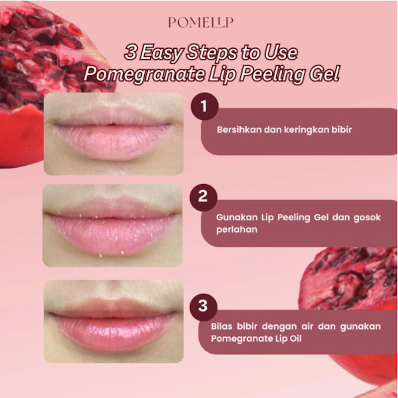 POMELIP Pomegranate Lip Peeling Gel 3