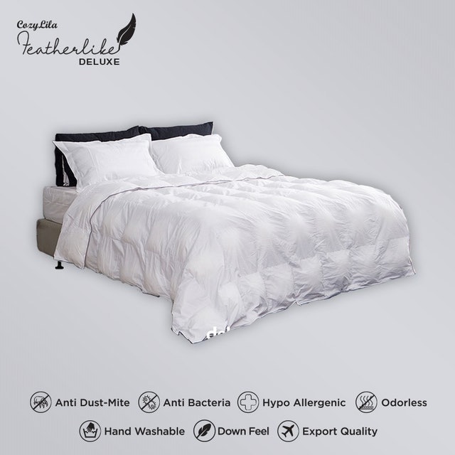  Cozy Lila Selimut Bulu Angsa Featherlike Deluxe