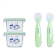 null Momi Homi Bundle MPASI Bayi 2 Food Container Kaca + Set Sendok Silikon 1