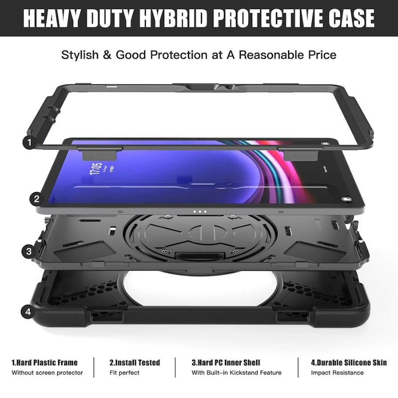 TRIPLEDI Armor Case Samsung Tab S9 FE 3