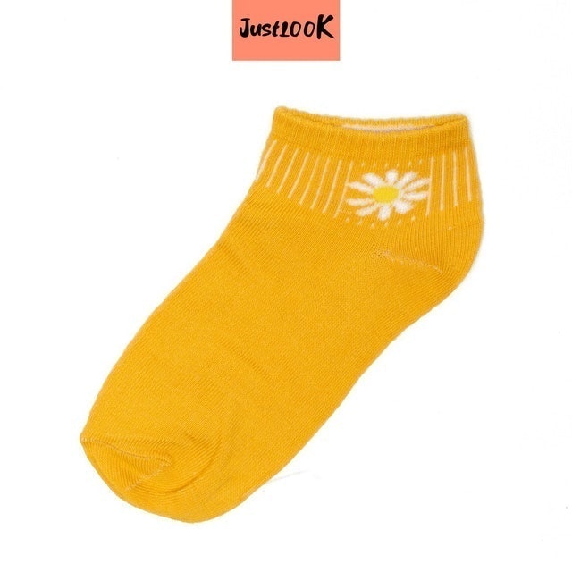JustLook Kaos Kaki Motif Bunga Daisy