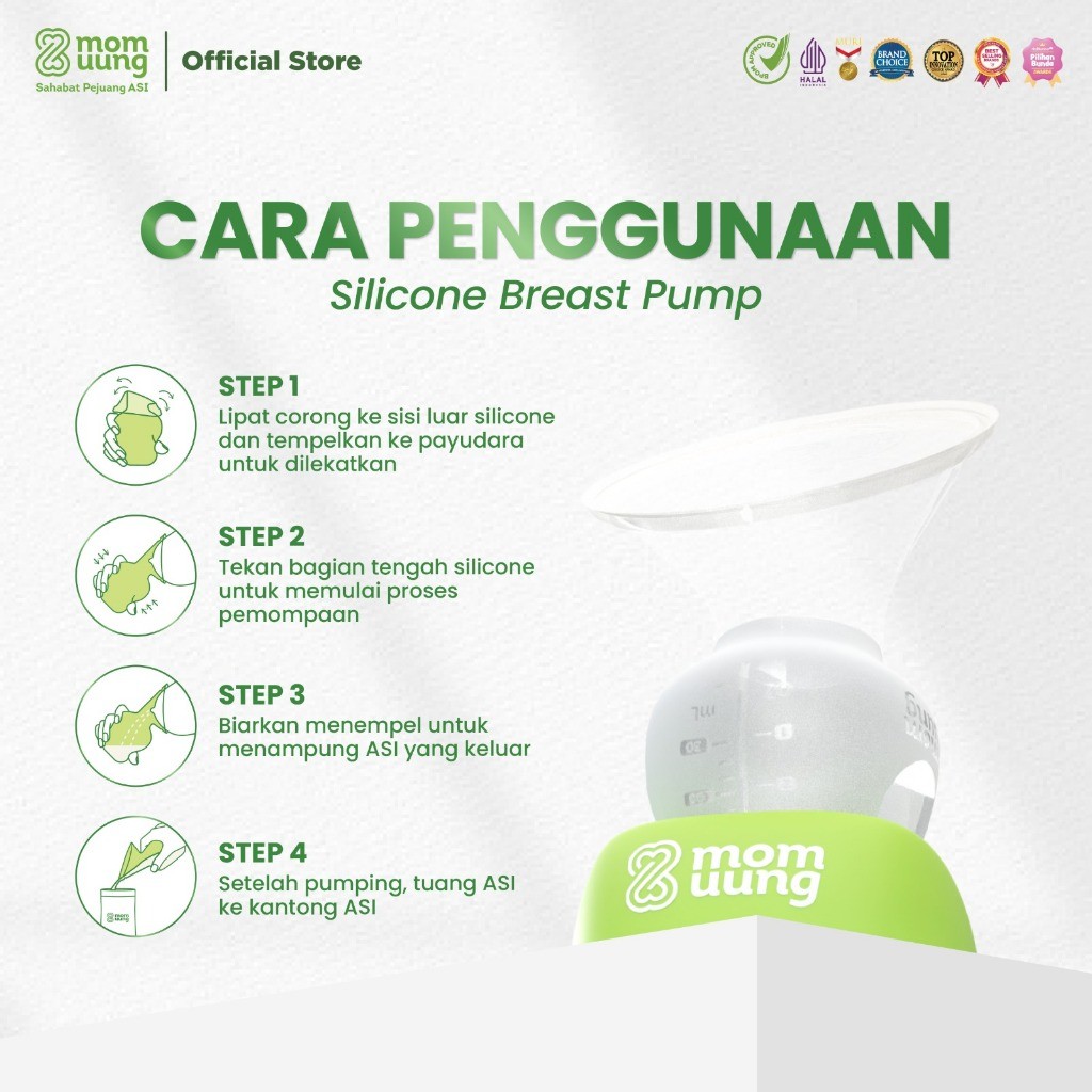 Mom Uung Silicone Breast Pump