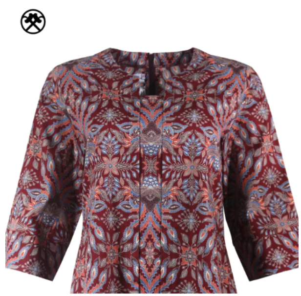 Batik Keris Batik Keris Blouse Batik Lengan 3/4 Mekar Manis