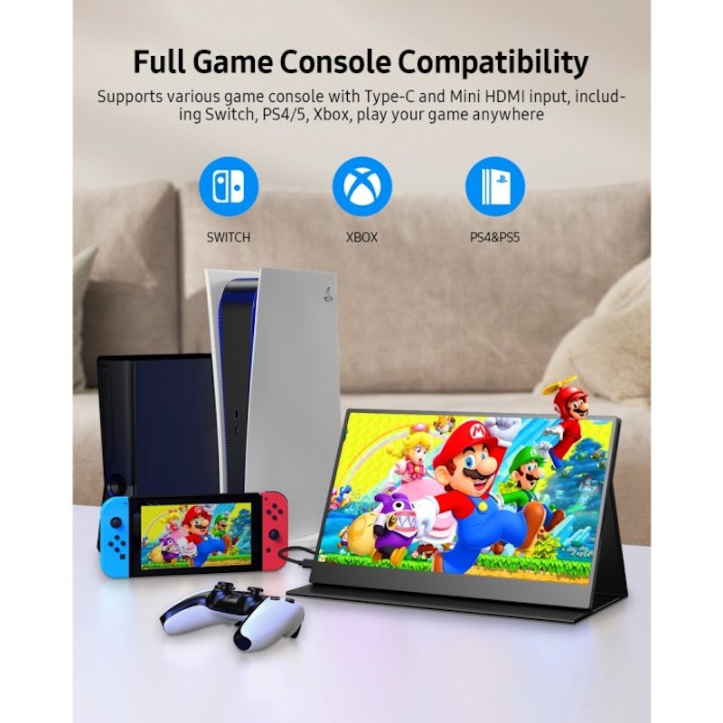 UPERFECT Portable Monitor 15.6" LCD Touchscreen 5