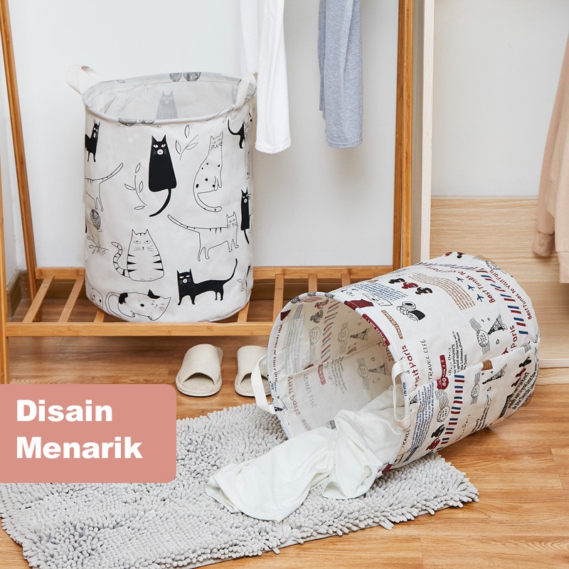 Halu  Keranjang Baju Cucian Kotor Laundry HSB204