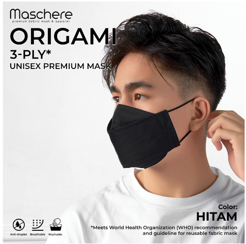 Masker Kain 3-Ply Model Origami 5