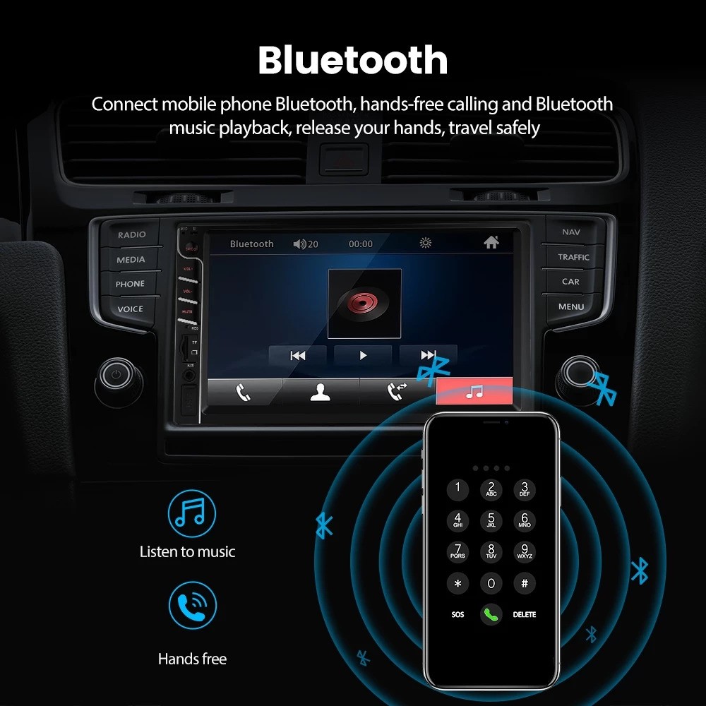  MOFOX Radio Mobil Double Din Universal 7 Inci 7033B