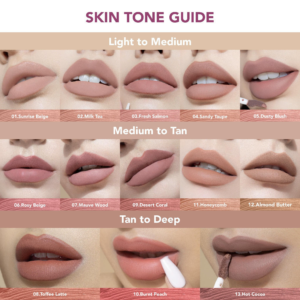 MOP Indonesia Corp Mother of Pearl My Perfect Nude Lip Cream Mauve Wood