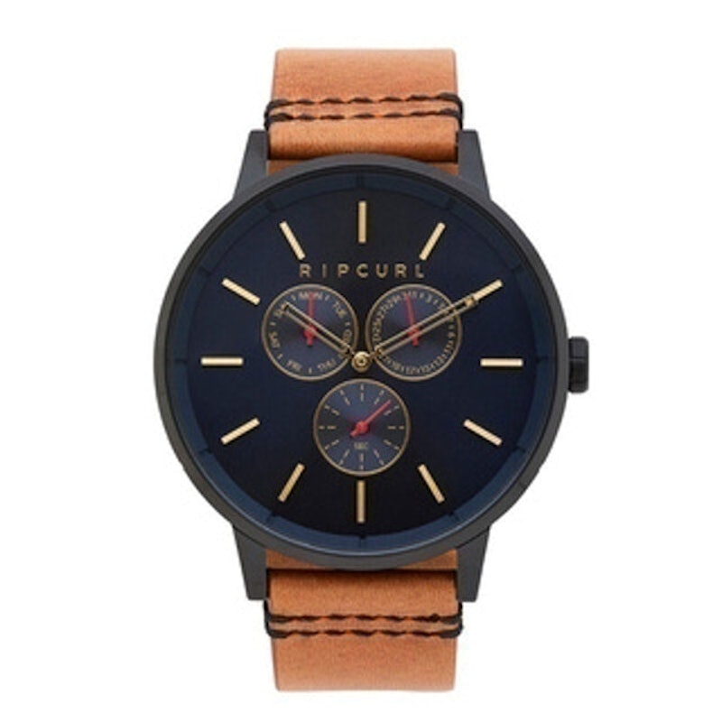 Detroit Multi Eye Midnight Leather Watch 1
