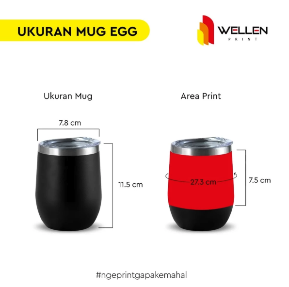 Wellen Print Wellen Print Mug Egg Shaped UV Print Custom