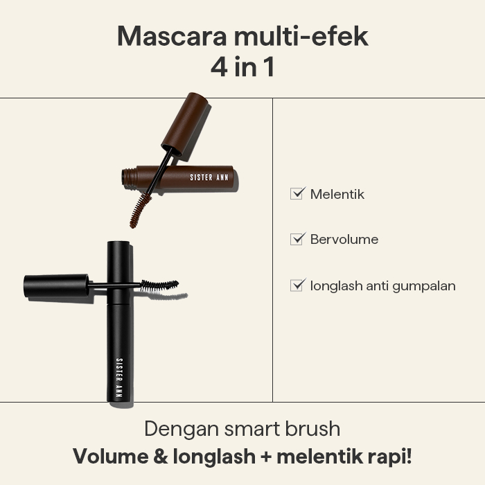 Sister Ann Smart Powerproof Mascara Brown 2