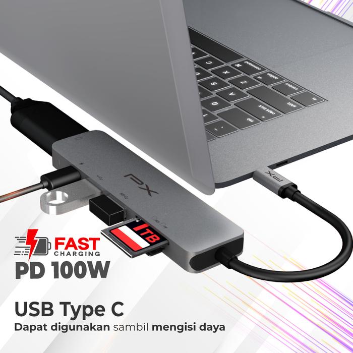 Selaras Inti Tribuana PX Fast 6 in 1 USB-C 3.1 Hub Converter UCH160
