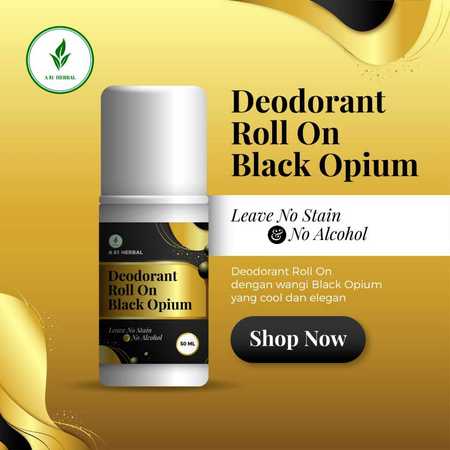Abi Herbal Indonesia A 81 Herbal Deodorant Tawas Roll On Black Opium