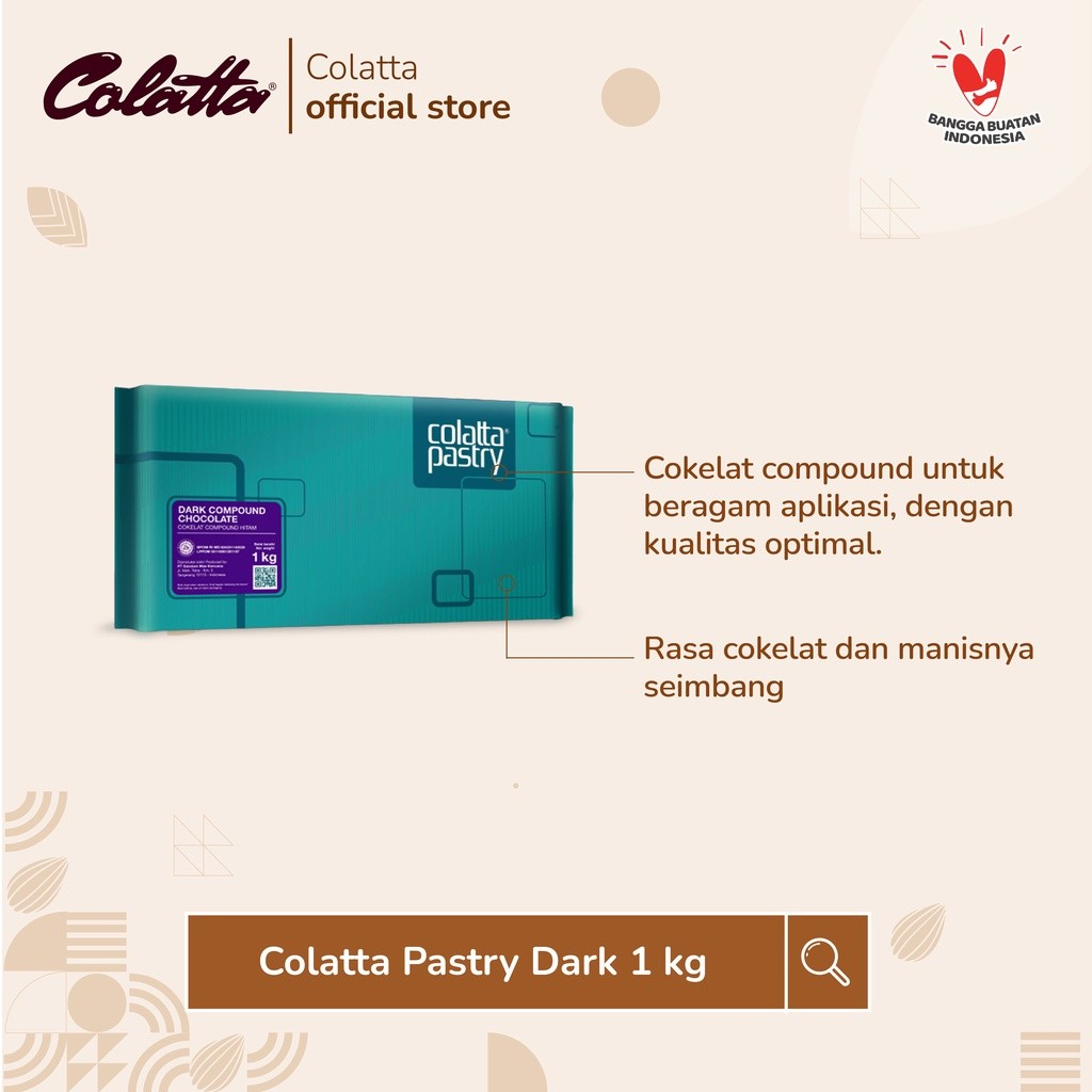 Gandum Mas Kencana Colatta Pastry Dark Compound Chocolate