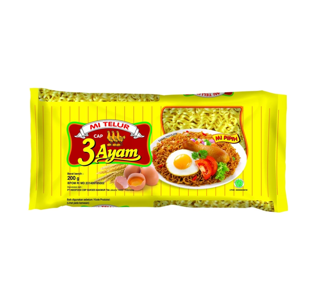 Cap 3 Ayam Mi Telur Pipih