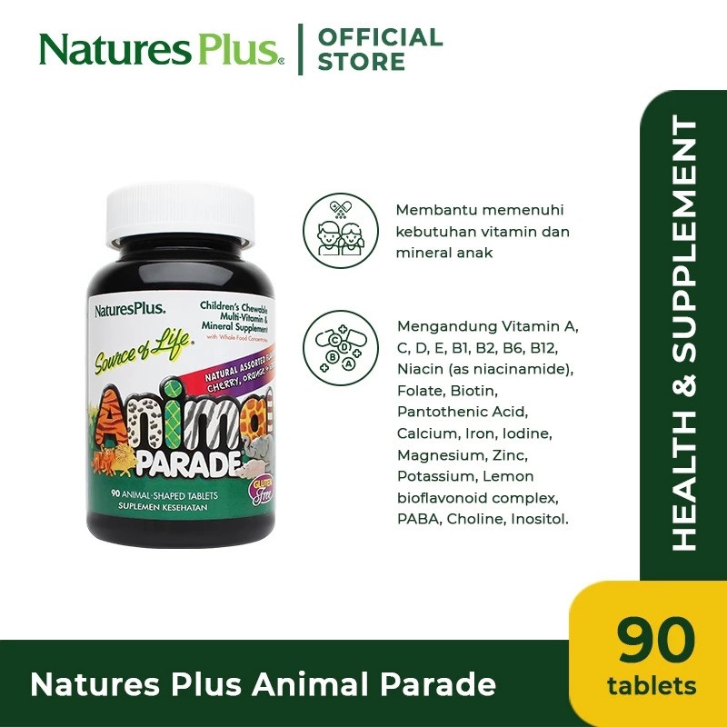 Natural Organics Natures Plus SOL Animal Parade