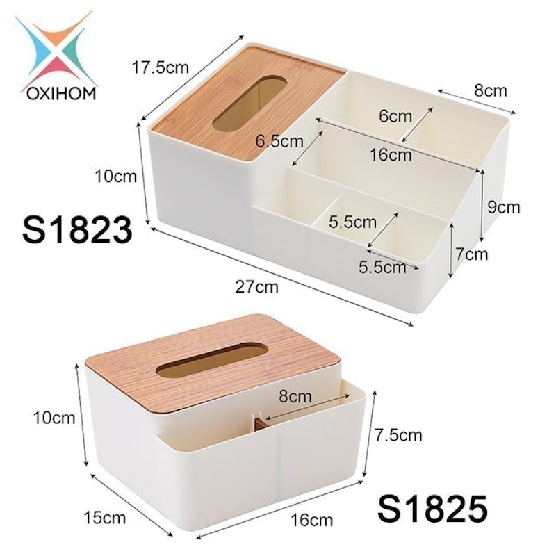Tempat Tisu Rak Kosmetik Make Up Stationary Dapur Kayu Plastik 4