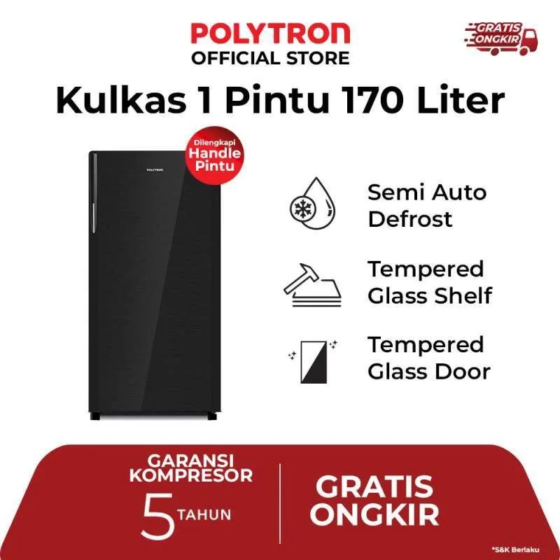 Hartono Istana Teknologi Polytron Kulkas 1 Pintu Belleza 170 Liter PRA 17DMY