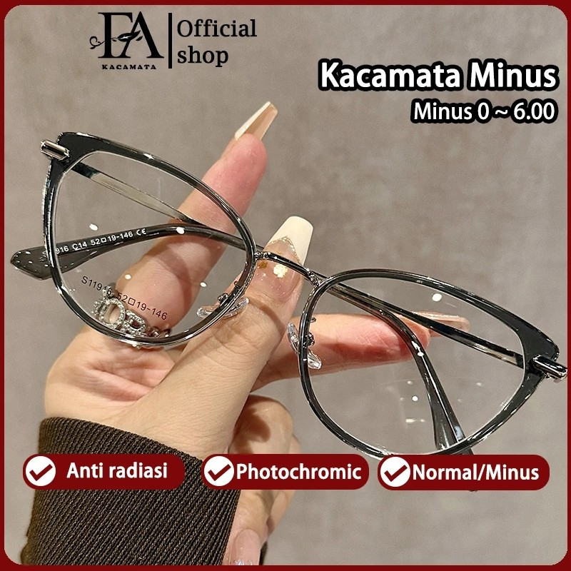  FOMAMATA Kacamata Minus Cat Eye