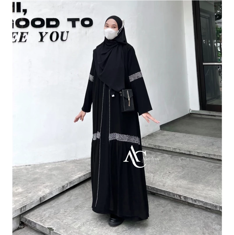  Alaydrus Collection Abaya Hitam Naura 