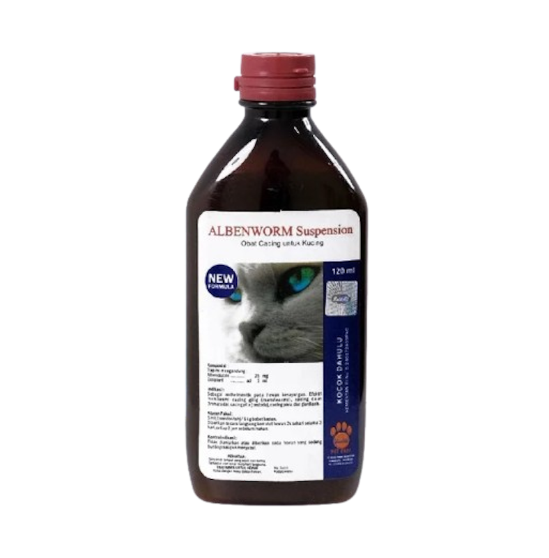 Albenworm Suspension Obat Cacing untuk Kucing 1