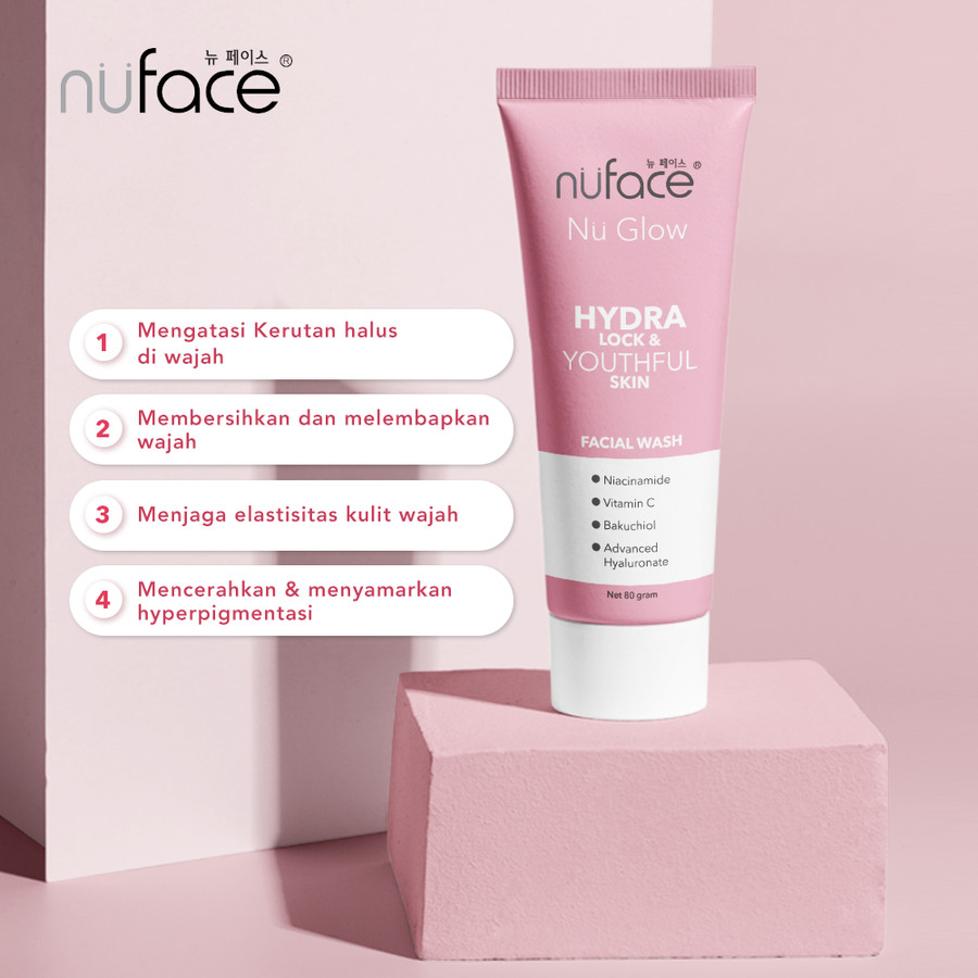 Victoria Care Indonesia Nuface Nu Glow Hydra Lock & Youthful Facial Wash Cream