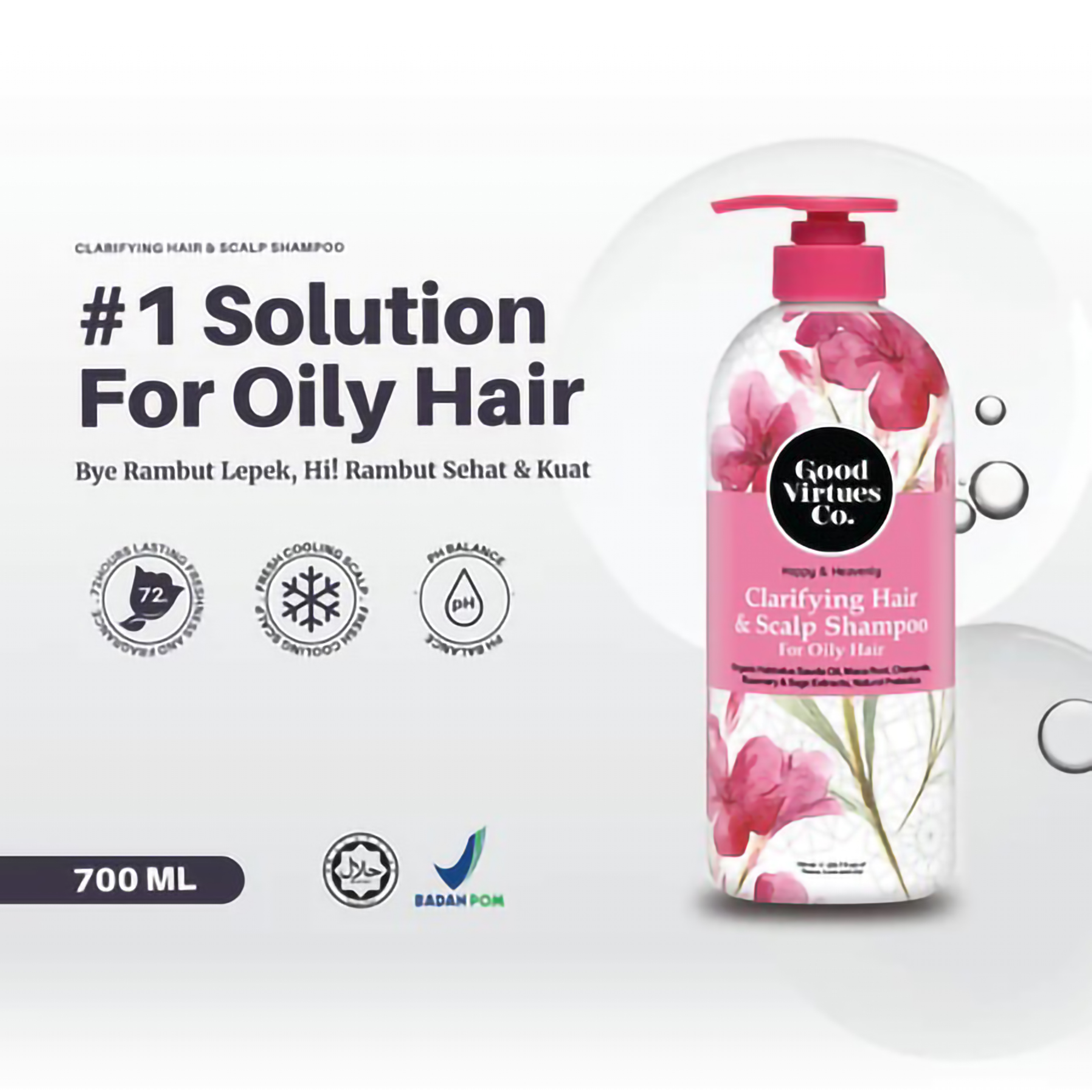 Good Virtues Co.  Good Virtues Co. Clarifying Hair & Scalp Shampoo For Oily Hair