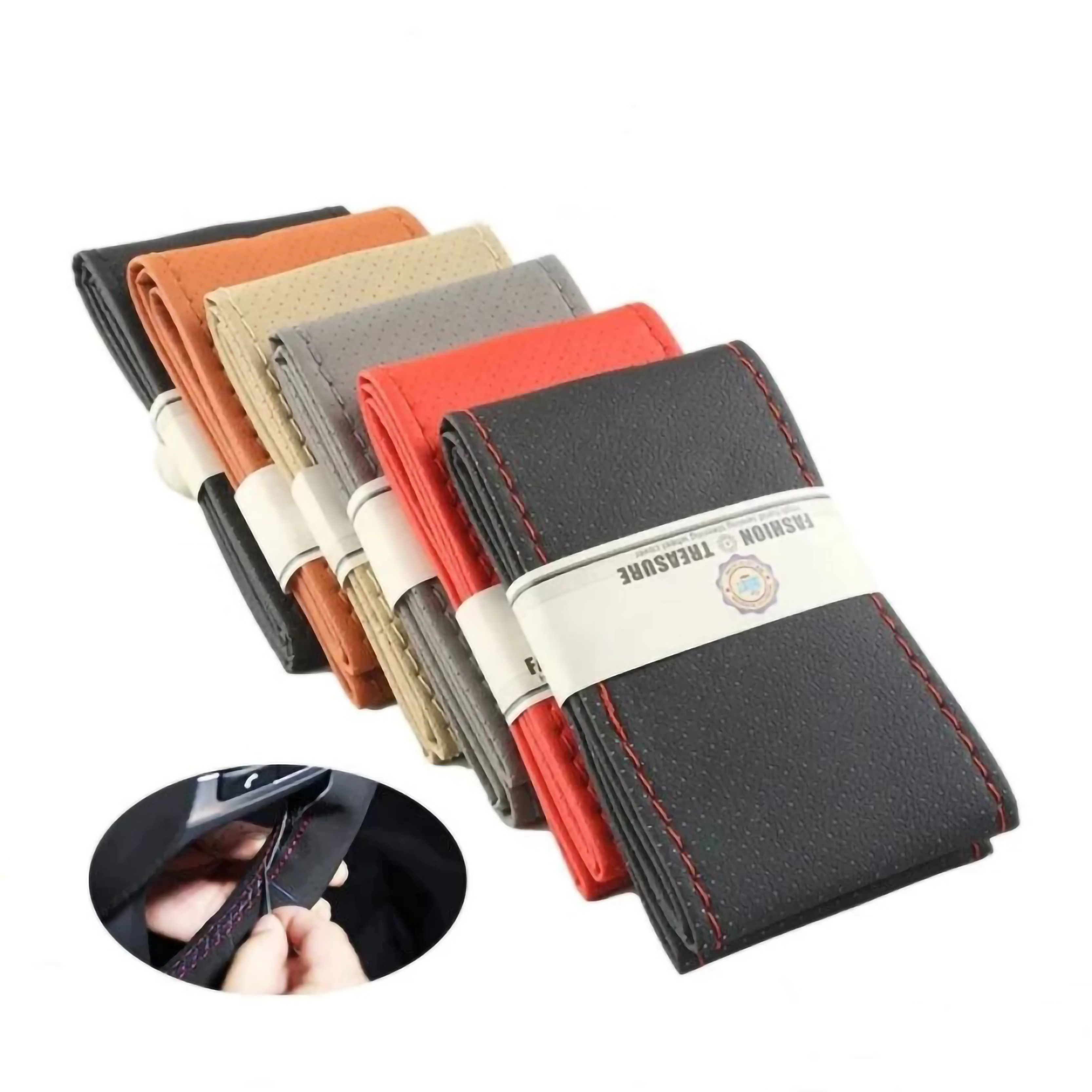  Fashion Treasure Cover Stir Bahan Kulit dengan Benang Jahit